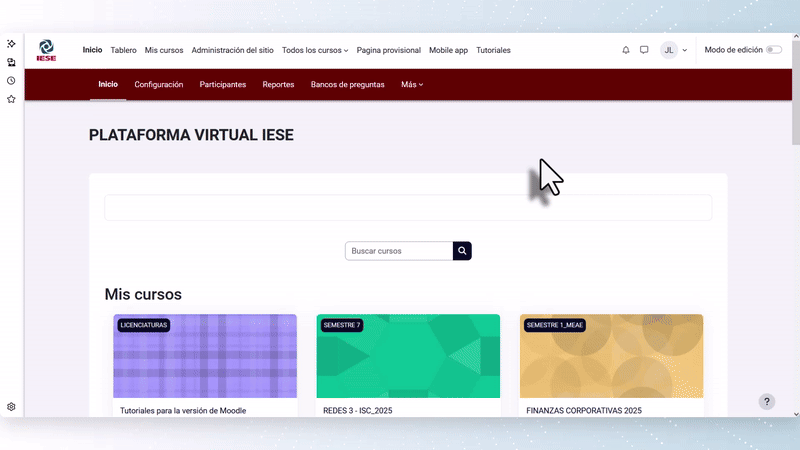 navega en mis cursos